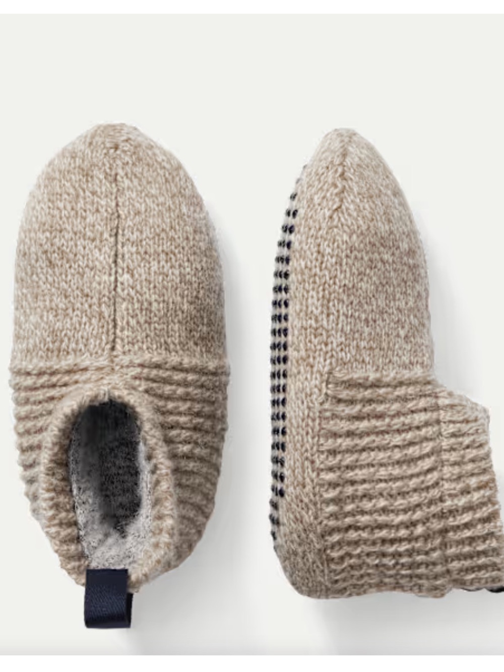 Bombas Toddler Knit Slip-On Slippers Gripper Slipper Taupe Beige Kids New